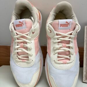 Puma Pink and White Sneakers